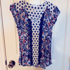 DR2 Boho Floral Paisley Sleeveless Top Sz medium